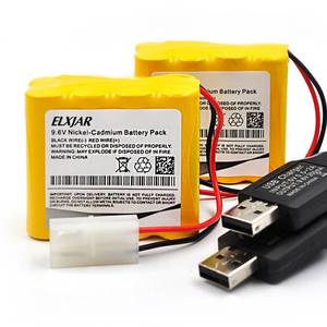 lot 3478 image: Coonyard (2-Pack) 9.6V 1000mAh NI-CD Rechargeable Battery Pack Replacement for HuanQi 781 728 RC 124 M1A2 Toy Tank, RC Car, RC Battle Tank, RC Boat Model Toys Household Appliances