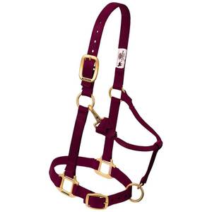 lot 3482 image: Weaver Leather Original Adjustable Nylon Horse Halter, Average Horse, Burgundy