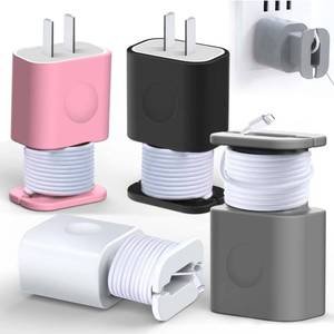 lot 3483 image: XANGNIER 2 in 1 Silicone Charger Protector,3 Pack Data Cable Winder Anti-Break Protection Cable Storage,18W20W Charger Silicone Protective Case,Suitable for 1112 Charger(Charger not Included)
