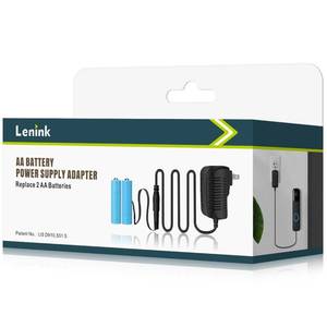 lot 3486 image: Lenink AC Power Supply Adapter for AA Battery, Replace 2 AA Battery for Pumpkin Lantern, LED Light, Thermostat, Table Lamp, Motion Sensor Trash Can (Black)