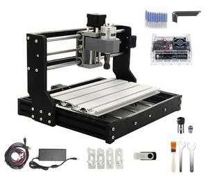 lot 3491 image: CNCTOPBAOS CNC 3018-PRO Wood Router Kit 3 Axis USB DIY Mini Engraver Milling Engraving Machine Cutter Plastic Acrylic PCB PVC Carving GRBL Control 300x180x45mm - Retail $139.32