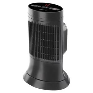 lot 3514 image: Honeywell Compact Ceramic Tower Heater, Black Compact, Small Heater with Big Heat Ceramic Heater with Two Heat Settings