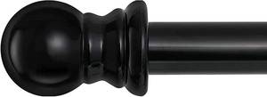 lot 3522 image: Black Curtain Rods for Windows 66 to 120 - 1 Heavy Duty Metal Curtain Rods for Drapes and Curtains,Drapery Rods with Adjustable Brackets for Living Room,Bedroom-Outdoor Curtain Rod for Patio Door