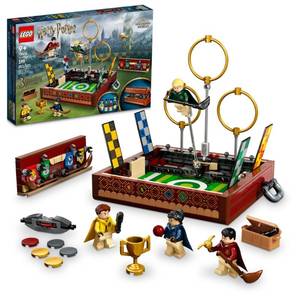 lot 3551 image: LEGO Harry Potter Quidditch Trunk 76416 Buildable Harry Potter Toy Birthday Gift Idea for Kids Aged 9 Open the Buildable Box to Reveal a Quidditch Playing Arena Includes 4 Customizable Minifigures