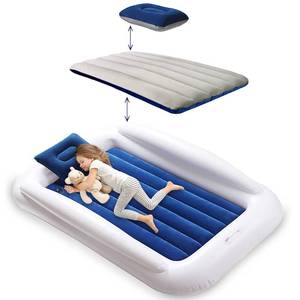 lot 3552 image: USHMA Toddler Travel Bed, Portable Inflatable Toddler Bed for Kids  Toddler Air Mattress  Kids Travel Bed  Toddler Blow Up Mattress with Sides, Idea for Road Trip Camping Sleepovers