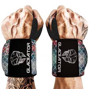 lot 3563 image: Gladiator  Wrist Wraps for Weightlifting  18 Inch Weight Lifting Wrist Straps for Men & Women