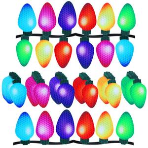 lot 3589 image: Outus 86 Pcs Christmas Car Magnets Decor Lights Car Refrigerator Stickers Reflective Bulb Lights Magnets Xmas Decorations for Cars or Any Metal Surface (5 x 2.7 Inches)