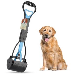 lot 3603 image: PPOGOO Non-Breakable Pooper Scooper for Large Medium Small Dogs with 24.3inch Long Handle High Strength Material Durable Spring, Easy Grass and Gravel Pick Up