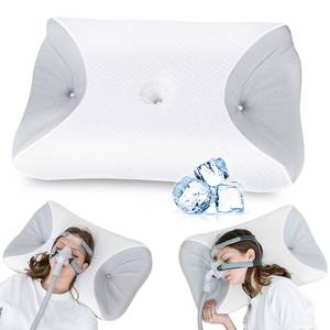 lot 3616 image: HOMCA CPAP Pillow for Side Sleeping, Cervical Neck Pillow for All CPAP Masks Users to Reduce Air Leaks & Masks Pressure, Ergonomic Memory Foam Pillow Ideal for Side Back Sleeper