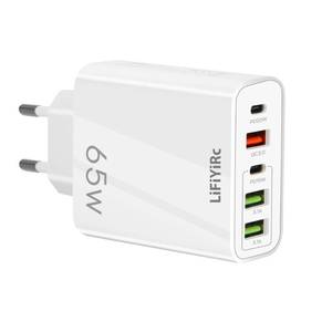 lot 3632 image: LiFiYiRc European USB C Charger Block, PD20W QC3.0 Fast Charging Multi Ports, 2 USB C 3 USB A Europe Plug Compatible for iPhone 15 14 13 12 11 Pro Max XS XR X SE Plus, Samsung S22 S21 A13, Phones