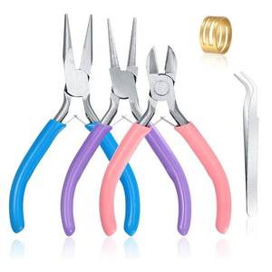 lot 3635 image: 3 Pcs Jewelry Pliers Set - Needle Nose, Round Nose and Wire Cutters for Jewelry Making, Repair and Crafts Wire Wrapping Beading Crafts Pliers