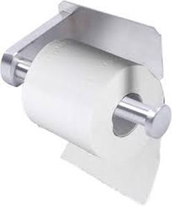 lot 3557 image: Groleca 2 Pack Toilet Paper Holders Silver