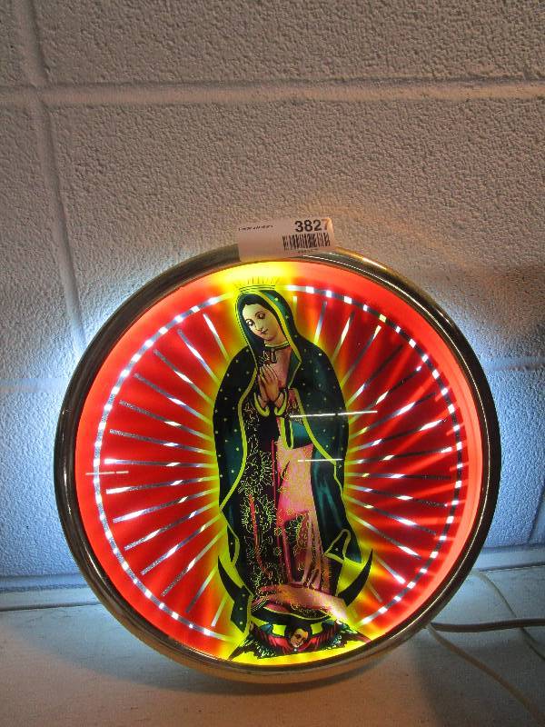 lot 3827 image: Our Lady of Guadalupe Light Up Decor