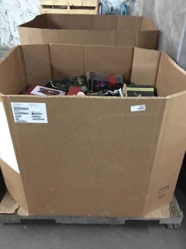 lot 4214 image: Gaylord with Large Quantity of Swap and Shop Random Items Gaylord not included bring your own bags or totes