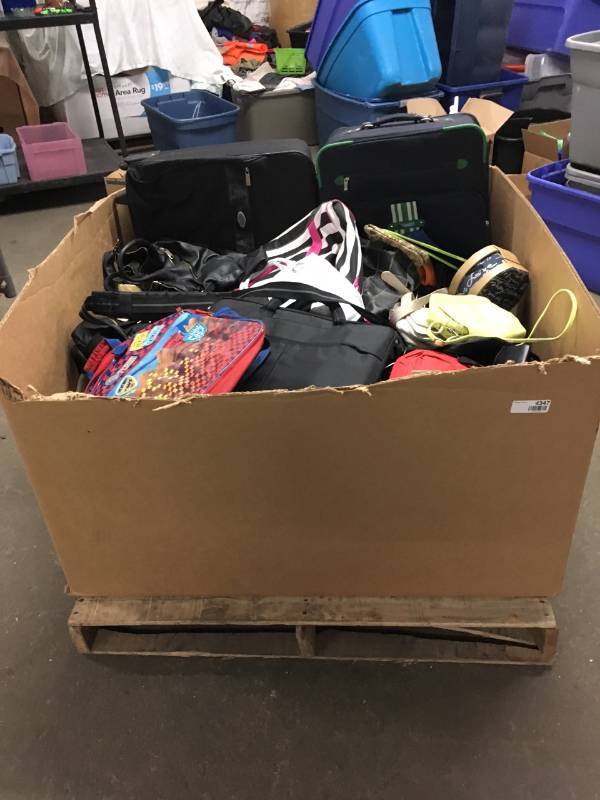 lot 4347 image: Gaylord with Large Quantity of Swap and Shop Random Items Gaylord not included bring your own bags or totes