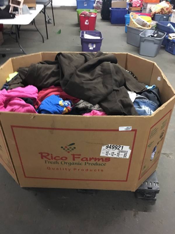 lot 4216 image: Gaylord with Large Quantity of Swap and Shop Random Items Gaylord not included bring your own bags or totes