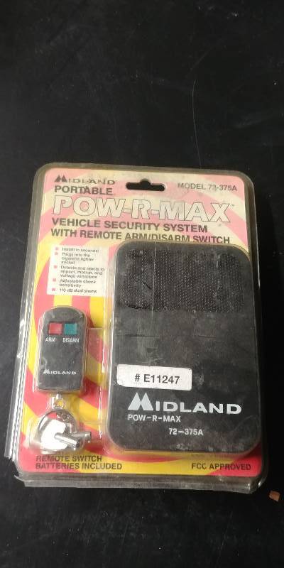 lot 6199 image: POW-R-MAX Vehicle Security System