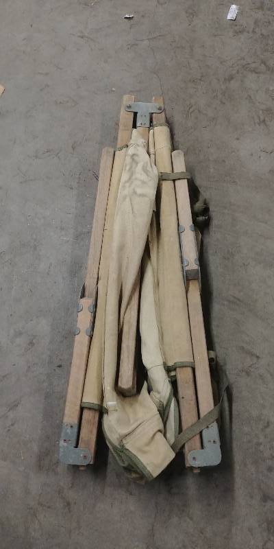 lot 64 image: Folding Military Cot