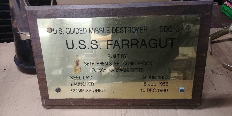 lot 66 image: USS Farragut Plaque
