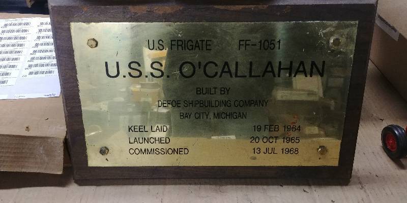 lot 71 image: USS OCallahan Plaque