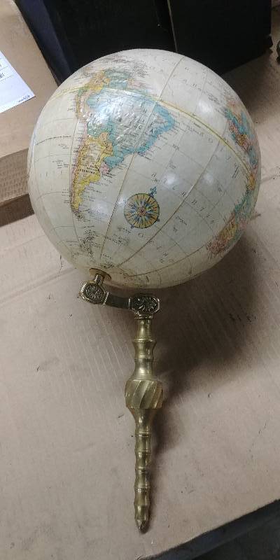 lot 90 image: Replogle Globe 9 with Brass Handle