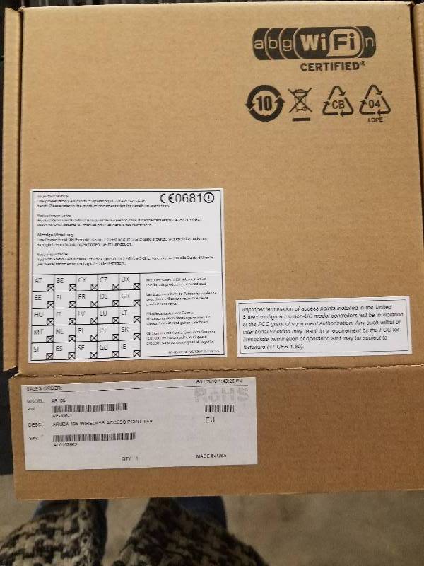lot 3194 image: Aruba AP105 Wireless Access Point