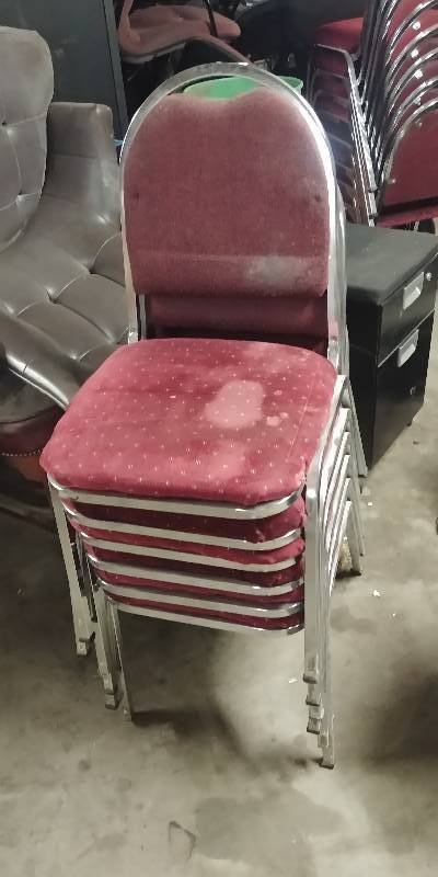 lot 166 image: Stack of Nice Padded Chairs