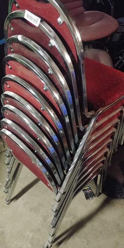 lot 167 image: Stack of Nice Padded Chairs