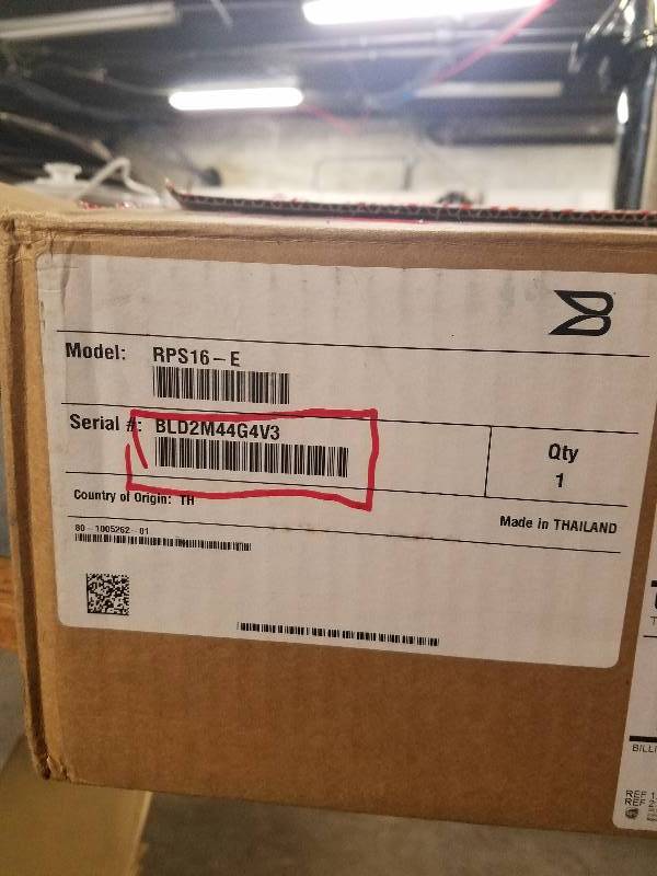 lot 5900 image: Brocade RPS16-E Power Supply