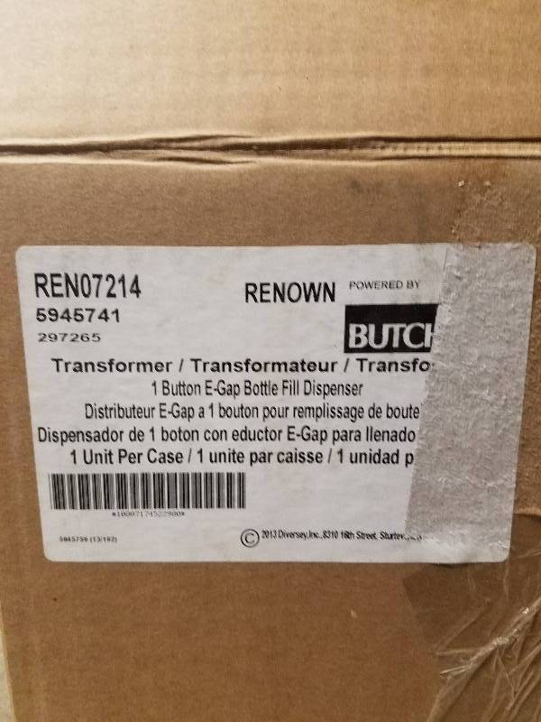 lot 6241 image: Renown REN07214 1 Button Bottle Fill Air Gap Transformer