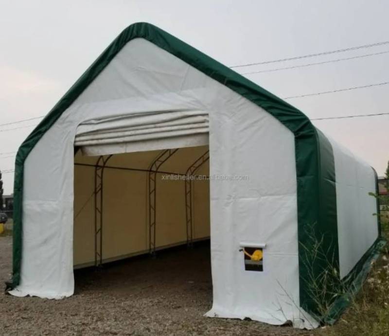 lot 700 image: Unused 20x32x16 Galvanized Trussed Frame 2.44m Arch Interval Storage Building Model 203216DP