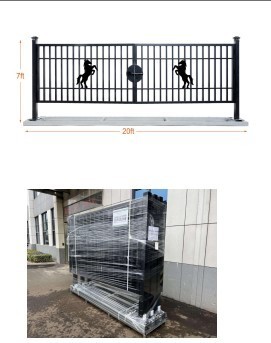 lot 6324 image: Unused 20ft Horse Metal Farm Driveway Gate