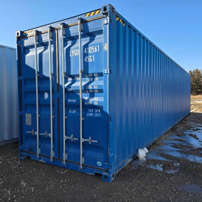 lot 6539 image: One Way Use 40 High Cube Storage Container, 2 Door Opening, End Opening  Metal Products&nbspXHCU5651551