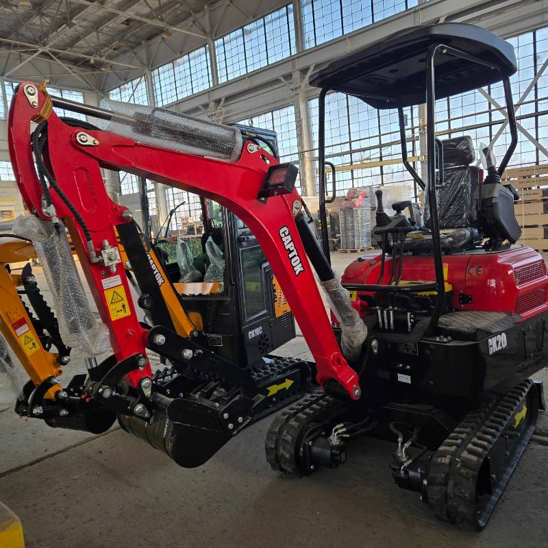 lot 8456 image: Unused CAPTOK Mini Excavator  CK20  Red