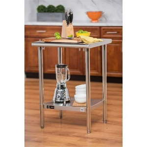 lot 35705 image: TRINITY EcoStorage Stainless Steel Table, 24x24x35, NSF, Retail $369.34
