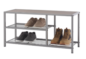 lot 35712 image: TRINITY 3 Tier Shoe Bench with Boot Tier, Champagne