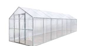 lot 3618A image: Unused TMG-GH826 Steel Greenhouse 8 x 26 Leno Clear