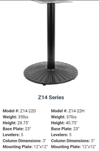 lot 39739 image: Cast Iron Table Base Z14-22D