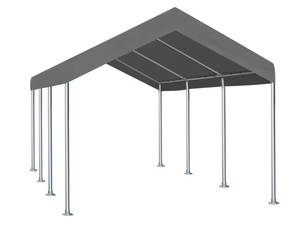 lot 9600A image: Abba Patio 10 x 20 ft Heavy Duty Carport Car Canopy, Garage, Boat Shelter, Portable Tent for Outdoor Party, Wedding, Birthday, Garden, with 8 Legs Gray SKU JS-C1020L8T3-DG