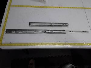 lot 30219 image: 1 Pair Side Mount Drawer Slides - 2-34 W x 15-12 - Extends to 32 long