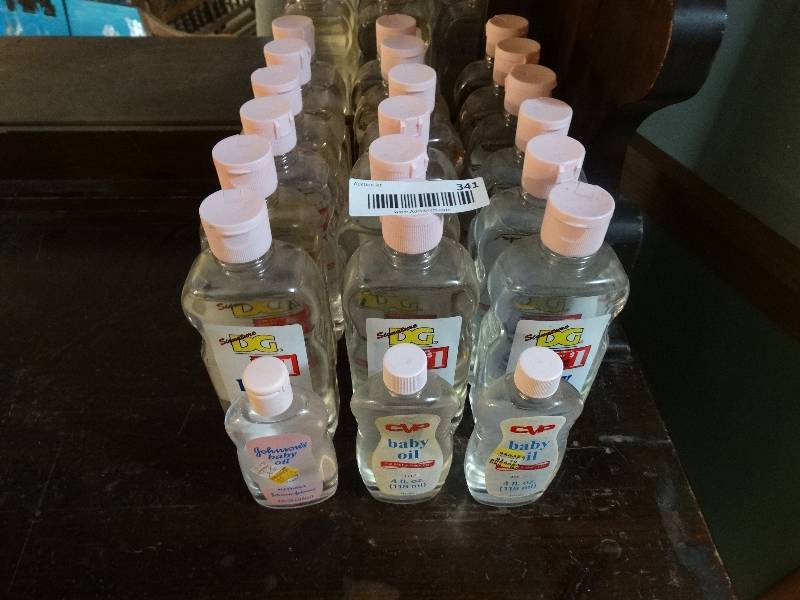 lot 341 image: 21 Bottles of Baby Oil.