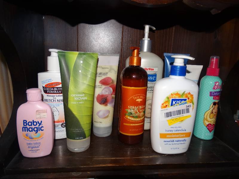 lot 345 image: Hair Products, Body Wash, and Lotion.