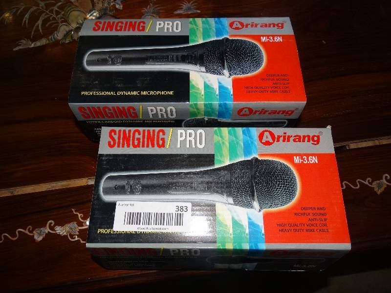 lot 383 image: 2 - New in Boxes - Arirang Corded Microphones.