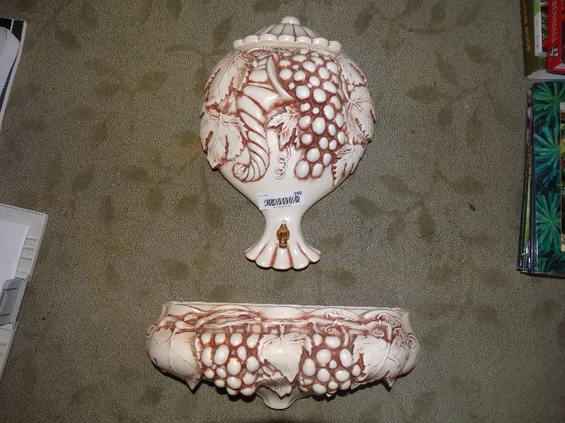lot 396 image: Ceramic Wall ArtPlanter - Decor Piece.