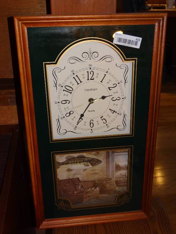 Fishing Shadow Box Clock