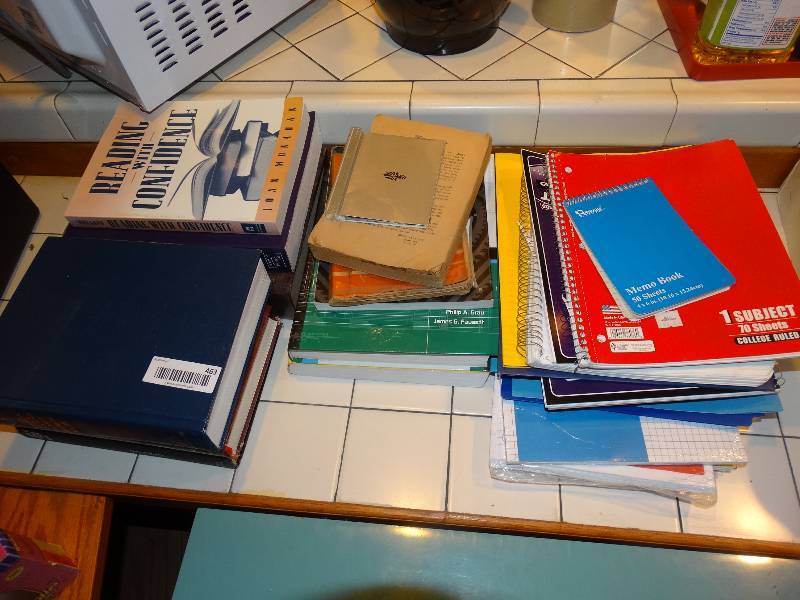 lot 463 image: Lot of Books, Guides, Spiral Notebooks, Notebook Paper.