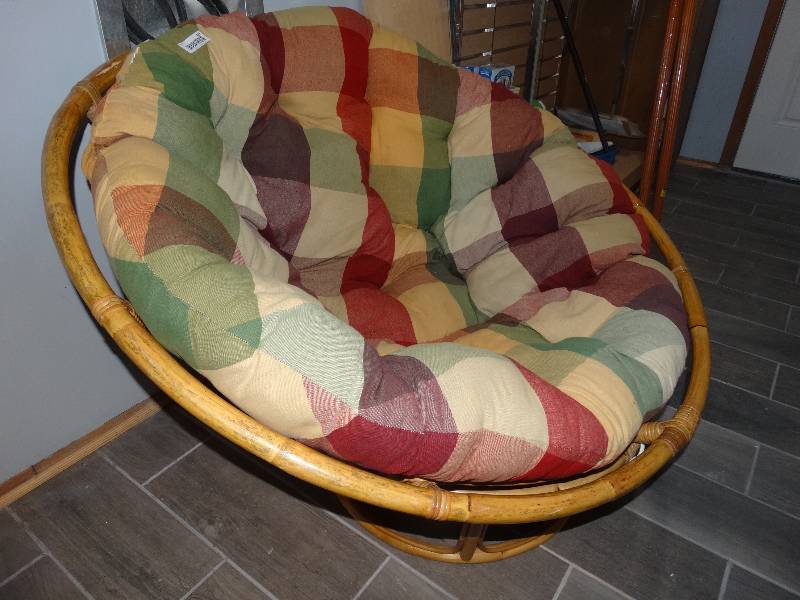 Papasan Chair W Cushion Ne Wichita Estate Auction Beautiful