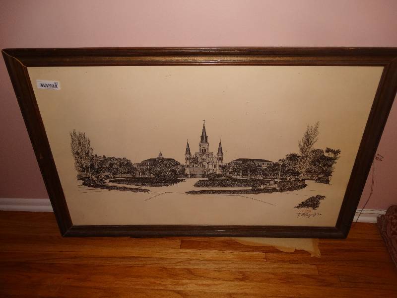 lot 951 image: Large SignedNumbered New Orleans Print - Dated 1972.