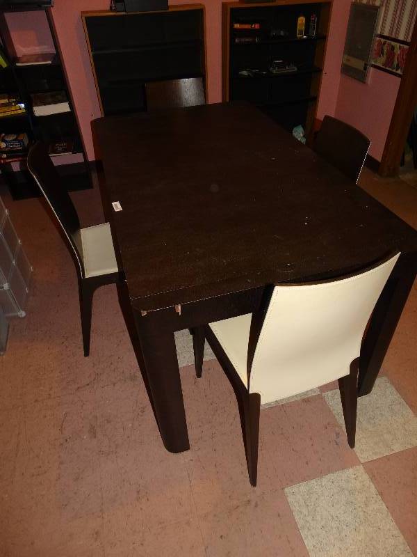 lot 1108 image: Contemporary Style Dining Table w4 Chairs.