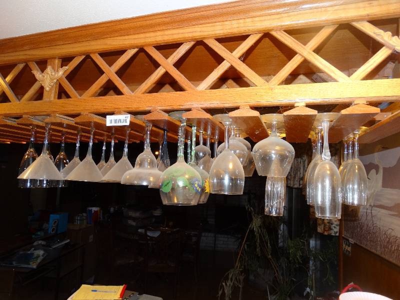lot 482 image: Lot of Stemware - Hanging on Rack. Rack not included.